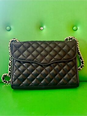 Rebecca Minkoff Black Quilted Chain Crossbody Bag
